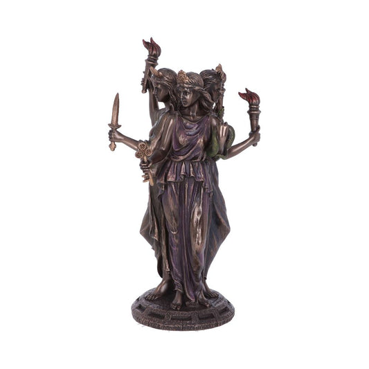 Beautifully crafted, bronze Triple Goddess figurine.