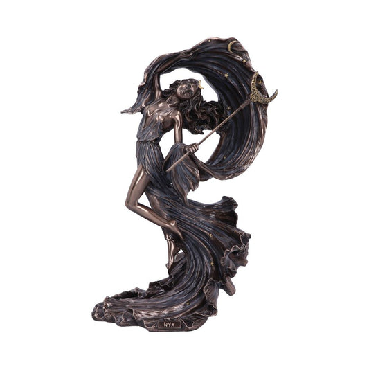 Bronze Nyx Greek Goddess Figurine