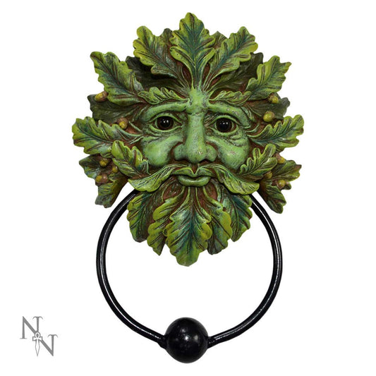 Quirky tree spirit Green Man door knocker.