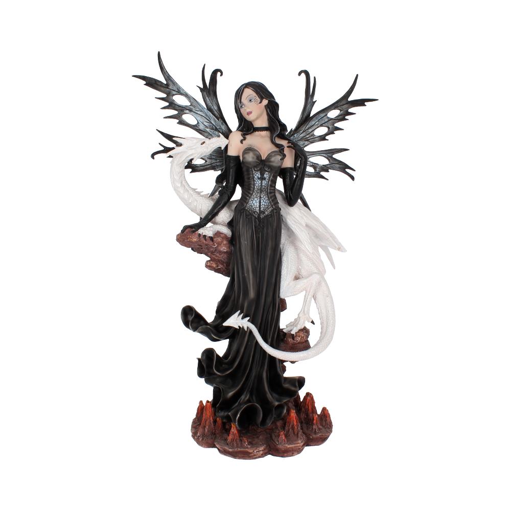 Dark Fairy and White Dragon Figurine.