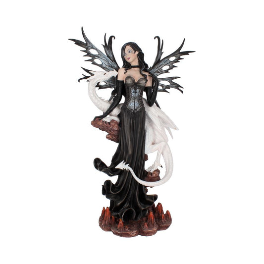 Dark Fairy and White Dragon Figurine.