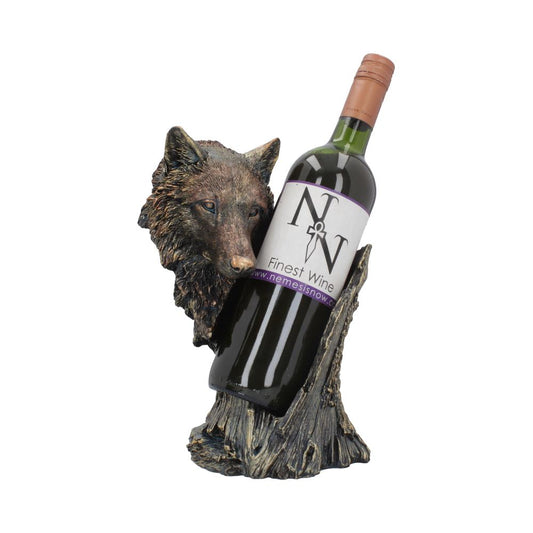 Wolf wine bottle holder