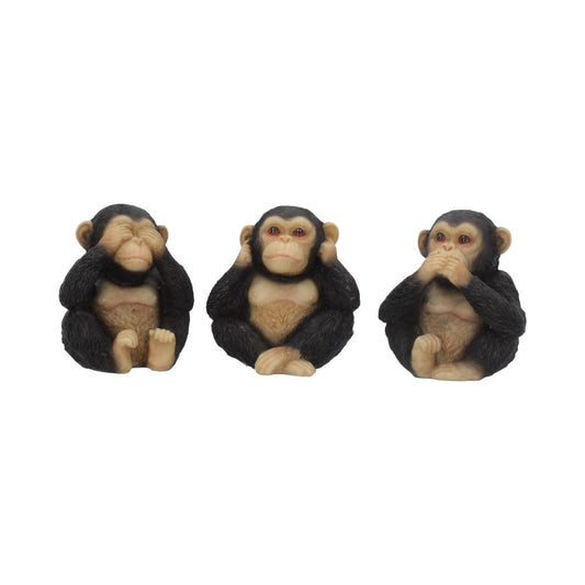 This trio of figurines portrays Confucius' see no evil, hear no evil and speak no evil analect.