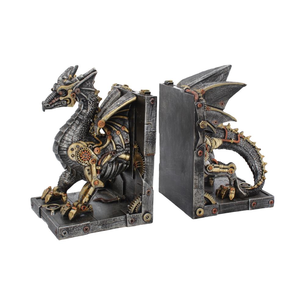 Steampunk Dragon Bookends