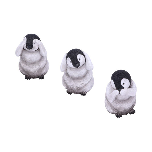 This trio of figurines portrays Confucius' see no evil, hear no evil and speak no evil analect.