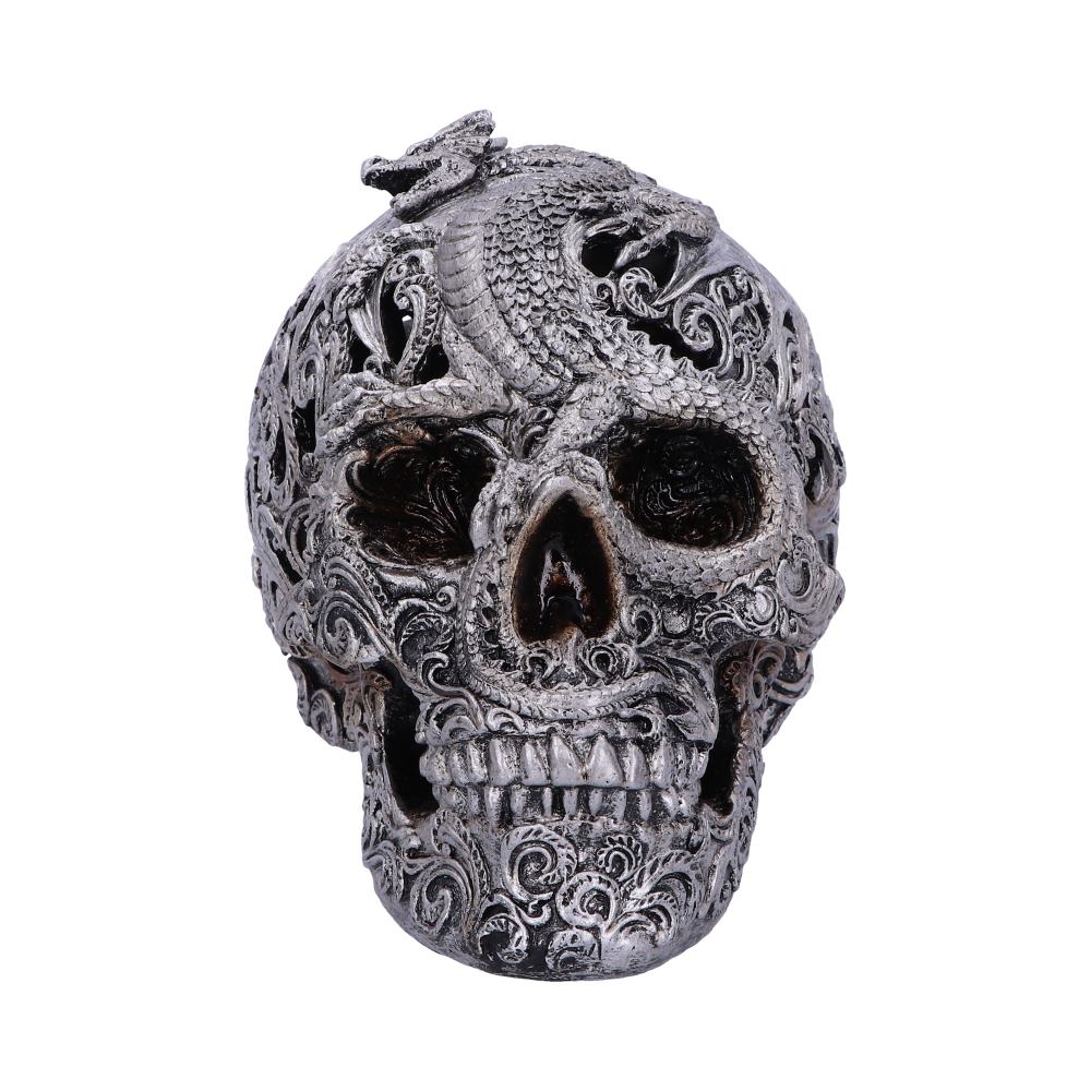 Beautifully decorated Silver Filigree Skull.
