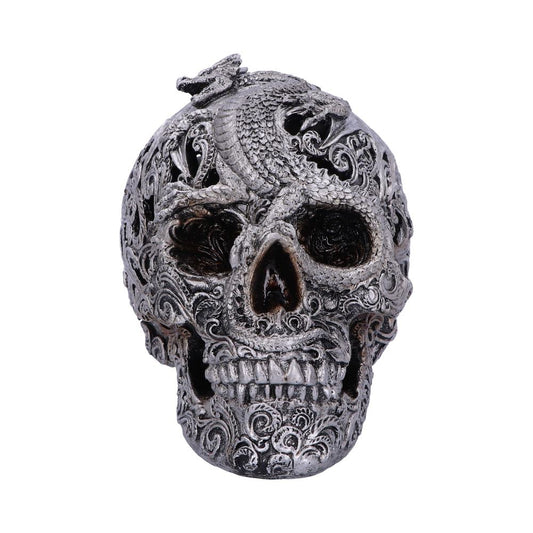 Beautifully decorated Silver Filigree Skull.