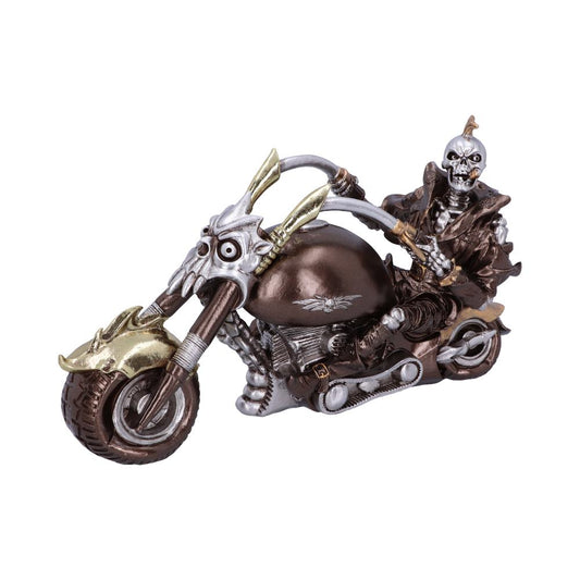 Steampunk Motorcycle Skeleton Figurine.
