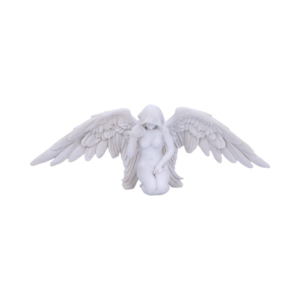 Kneeling Caped Angel Figurine.