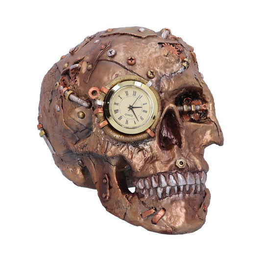 Steampunk Scrap Skull Figurine.