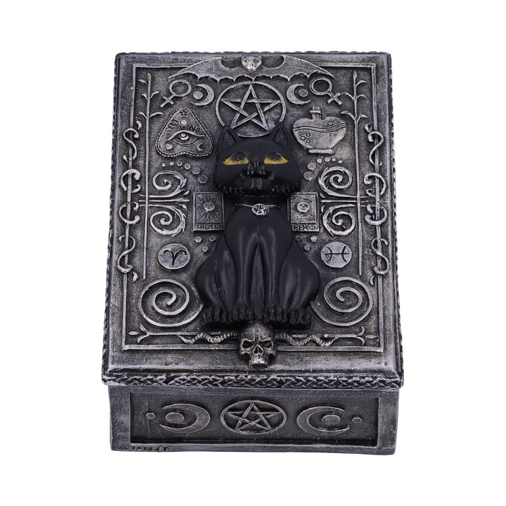 Black Cat Sigil Trinket Box.
