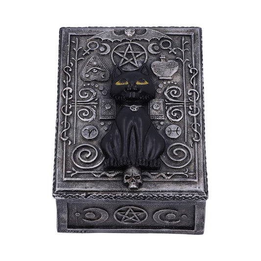 Black Cat Sigil Trinket Box.