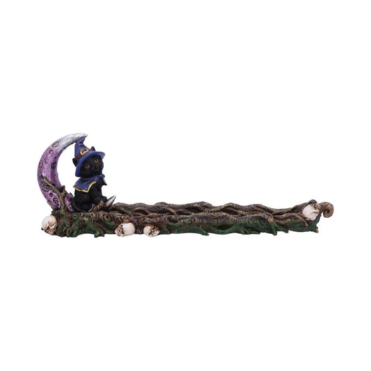 Black Cat and Crescent Moon Incense Burner.