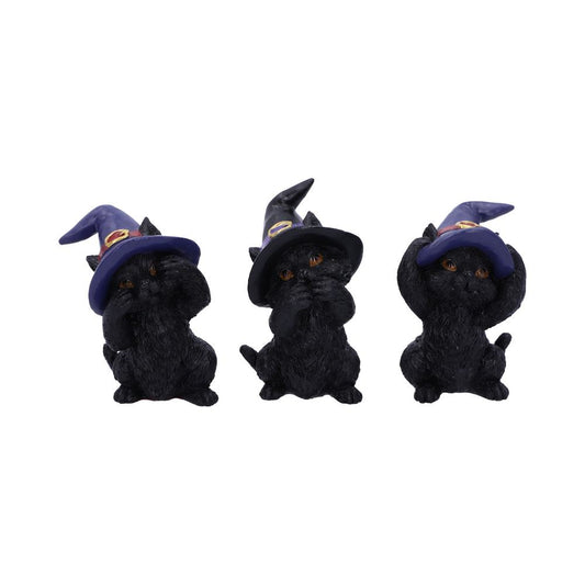 See No Hear No Speak No Evil Black Cats Figurine.