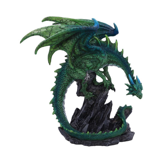 This green Dragon clings to his rocky perch.