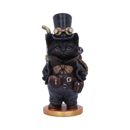Steampunk Black Cat Pilot Figurine.
