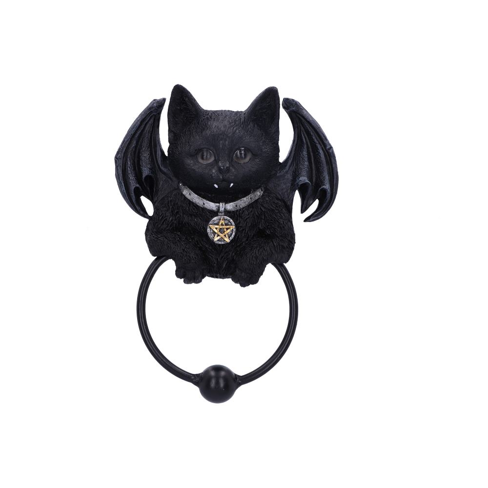 Black Bat Cat Door Knocker.