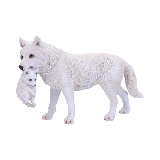 Wolf Mother and Pup Figurine