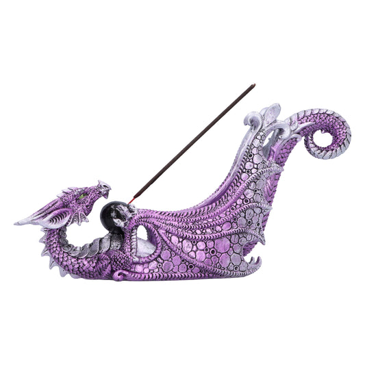 Purple dragon laying on its back