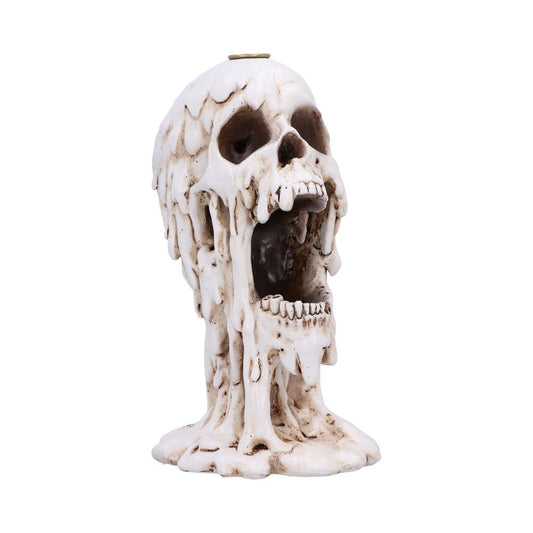 Melting skull incense burner