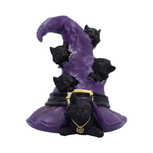 Witch Hat and Black Cats Figurine