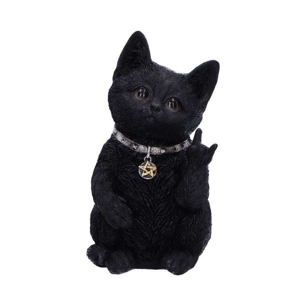 Rocking black cat figurine