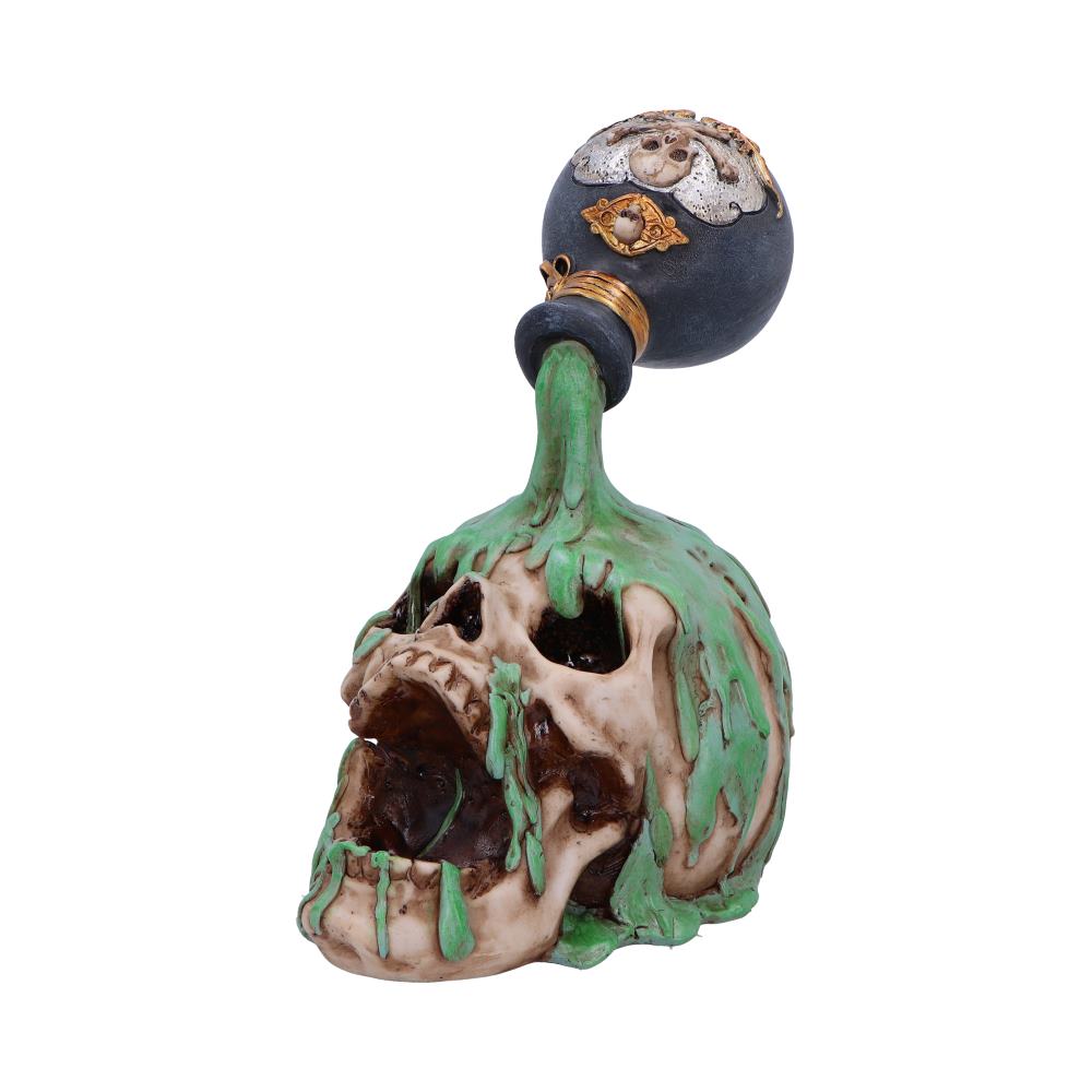 Skull being drenched in the fatal elxer