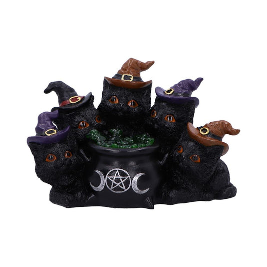 Light up cats and cauldron ornament
