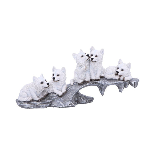 White wolf litter ornament