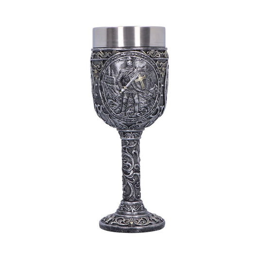 Medieval inspired goblet celebrating knightly valor and artistry.